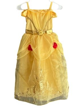 Disney Princess Costume Halloween Party Yellow Beauty and the Beast Dress 5 / 6